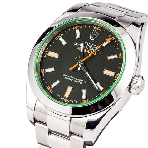 green milgauss rolex|rolex milgauss 116400 white dial.